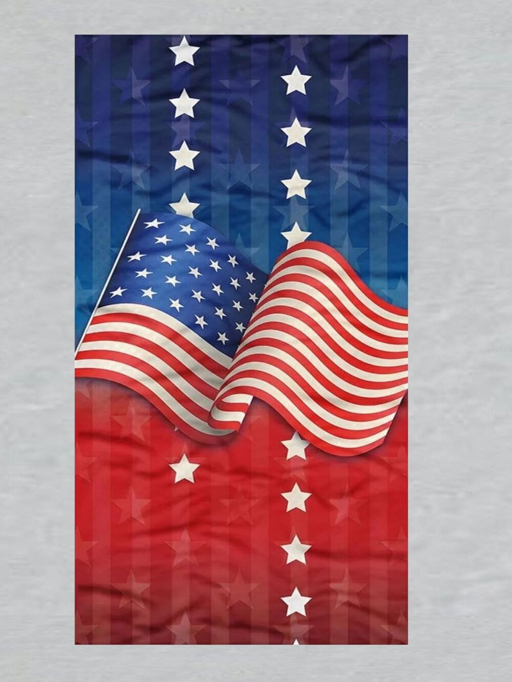American Flag Beach Towel Measures 29 x 59 inches